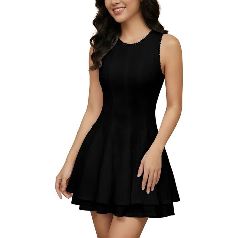 Anette Womens  Solid Mini Dress